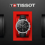 Tissot T Classic Chemin Des Tourelles Chronograph Black Dial Black Leather Strap Watch For Men - T099.427.16.058.00 Authentic Buy Shop Now