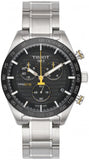 Tissot PRS 516 Chronograph Black Dial Silver Steel Strap Watch For Men - T100.417.11.051.00 Authentic Buy Shop Now