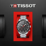 Tissot T Sport PRS 516 Chronograph Black Dial Silver Steel Strap Watch For Men - T100.417.11.051.01 Authentic Buy Shop Now