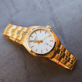 Tissot T Classic PR 100 Lady White Dial Gold Steel Strap Watch for Women - T101.210.33.031.00 Authentic Buy Shop Now