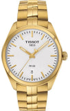 Tissot T Classic PR 100 Quartz White Dial Gold Steel Strap Watch for Men - T101.410.33.031.00 Authentic Buy Shop Now