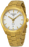 Tissot T Classic PR 100 Quartz White Dial Gold Steel Strap Watch for Men - T101.410.33.031.00 Authentic Buy Shop Now