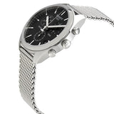 Tissot PR 100 Chronograph Black Dial Silver Mesh Bracelet Watch For Men - T101.417.11.051.01 Authentic Buy Shop Now