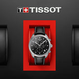 Tissot PR 100 Chronograph Black Dial Black Leather Strap Watch For Men - T101.417.16.051.00 Authentic Buy Shop Now