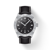 Tissot PR 100 Sport Quartz Black Dial Black Leather Strap Watch For Men - T101.610.16.051.00 Authentic Buy Shop Now