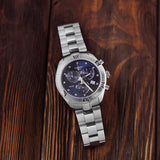 Tissot PR 100 Sport Chic Chronograph Diamonds Blue Dial Silver Steel Strap Watch for Women - T101.917.11.046.00 Authentic Buy Shop Now