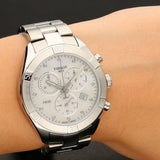 Tissot PR 100 Sport Chic Chronograph Silver Dial Silver Steel Strap Watch for Women - T101.917.11.031.00 Authentic Buy Shop Now