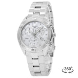 Tissot PR 100 Sport Chic Chronograph Diamonds Mother of Pearl Dial Silver Steel Strap Watch for Women - T101.917.11.116.00 Authentic Buy Shop Now