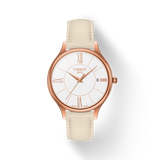 Tissot T Lady Bella Ora Round White Dial Beige Leather Strap Watch For Women - T103.210.36.018.00 Authentic Buy Shop Now