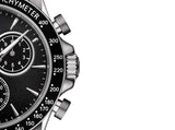 Tissot V8 Quartz Chronograph Black Dial Silver Steel Strap Watch For Men - T106.417.11.051.00 Authentic Buy Shop Now