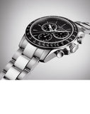 Tissot V8 Quartz Chronograph Black Dial Silver Steel Strap Watch For Men - T106.417.11.051.00 Authentic Buy Shop Now