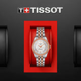 Tissot Ballade Powermatic 80 Cosc Mother of Pearl Dial Two Tone Steel Strap Watch For Women - T108.208.22.117.01 Authentic Buy Shop Now