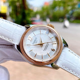 Tissot T-Classic Powermatic 80 Mother of Pearl Silver Dial White Leather Strap Watch For Women - T108.208.26.117.00 Authentic Buy Shop Now