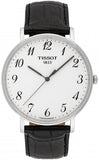 Tissot Everytime Large White Dial Black Leather Strap Watch For Men - T109.610.16.032.00 Authentic Buy Shop Now