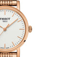 Tissot Everytime Medium White Dial Rose Gold Mesh Bracelet Watch For Men - T109.410.33.031.00 Authentic Buy Shop Now