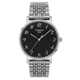 Tissot T Classic Everytime Quartz Black Dial Silver Steel Strap Watch for Men - T109.410.11.072.00 Authentic Buy Shop Now