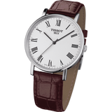 Tissot T Classic Everytime White Dial Brown Leather Strap Watch For Men - T109.410.16.033.00 Authentic Buy Shop Now