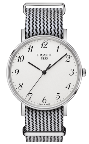 Tissot T Classic Everytime Medium White Dial Two Tone NATO Strap Watch for Women - T109.410.18.032.00 Authentic Buy Shop Now