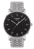 Tissot Everytime Large Black Dial Silver Mesh Bracelet Watch For Men - T109.610.11.077.00 Authentic Buy Shop Now