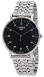 Tissot Everytime Large Black Dial Silver Mesh Bracelet Watch For Men - T109.610.11.077.00 Authentic Buy Shop Now