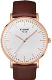 Tissot T Classic Everytime White Dial Brown Leather Strap Watch for Men - T109.610.36.031.00 Authentic Buy Shop Now