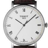 Tissot T Classic Everytime White Dial Brown Leather Strap Watch For Men - T109.410.16.033.00 Authentic Buy Shop Now
