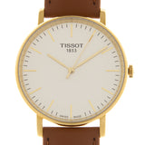 Tissot T Classic Everytime White Dial Brown Leather Strap Watch For Men - T109.410.36.031.00 Authentic Buy Shop Now