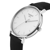 Tissot T Classic Everytime Large White Dial Black Leather Strap Watch For Men - T109.610.16.031.00 Authentic Buy Shop Now