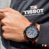 Tissot T Race Cycling Vuelta Black Dial Two Tone Rubber Strap Watch For Men - T111.417.37.441.01 Authentic Buy Shop Now