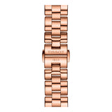 Tissot T Wave Black Dial Rose Gold Steel Strap Watch For Women - T112.210.33.051.00 Authentic Buy Shop Now