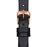 Tissot T Wave Black Dial Black Leather Strap Watch For Women - T112.210.36.051.00 Authentic Buy Shop Now