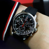 Tissot PRC 200 Chronograph Black Dial Black Rubber Strap Watch for Men - T114.417.17.057.00 Authentic Buy Shop Now