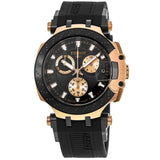Tissot T Race Chronograph Black Dial Black Silicone Strap Watch For Men - T115.417.37.051.00 Authentic Buy Shop Now