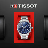 Tissot T Sport Chrono XL Classic Blue Dial Silver Steel Strap Watch For Men - T116.617.11.047.01 Authentic Buy Shop Now