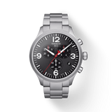 Tissot Chrono XL Black Dial Silver Steel Strap Watch For Men - T116.617.11.057.00 Authentic Buy Shop Now