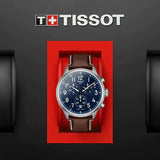 Tissot Chrono XL Vintage Blue Dial Brown Leather Strap Watch For Men - T116.617.16.042.00 Authentic Buy Shop Now