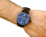Tissot Chrono XL Blue Dial Brown Leather Strap Watch For Men - T116.617.36.047.00 Authentic Buy Shop Now