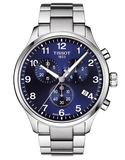 Tissot T Sport Chrono XL Classic Blue Dial Silver Steel Strap Watch For Men - T116.617.11.047.01 Authentic Buy Shop Now
