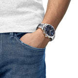 Tissot T Sport Chrono XL Classic Blue Dial Silver Steel Strap Watch For Men - T116.617.11.047.01 Authentic Buy Shop Now