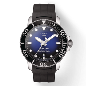 Tissot Seastar 1000 Powermatic 80 Blue Dial Black Rubber Strap Watch For Men - T120.407.17.041.00 Authentic Buy Shop Now