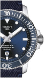 Tissot Seastar 1000 Powermatic 80 Silicium Blue Dial Blue Nylon Strap Watch For Men - T120.407.17.041.01 Authentic Buy Shop Now