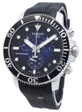 Tissot Seastar 1000 Chronograph Blue Dial Black Rubber Strap Watch For Men - T120.417.17.041.00 Authentic Buy Shop Now
