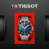 Tissot Seastar 1000 Chronograph Blue Dial Silver Mesh Bracelet Watch For Men - T120.417.11.041.02 Authentic Buy Shop Now