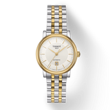 Tissot T Classic Carson Premium White Dial Two Tone Steel Strap Watch for Women - T122.207.22.031.00 Authentic Buy Shop Now