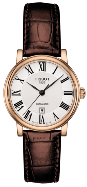 Tissot T Classic Carson Premium White Dial Brown Leather Strap Watch for Women - T122.207.36.033.00 Authentic Buy Shop Now