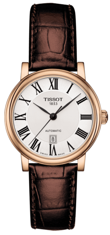 Tissot T Classic Carson Premium White Dial Brown Leather Strap Watch for Women - T122.207.36.033.00 Authentic Buy Shop Now