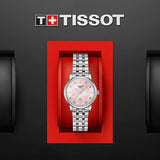 Tissot T Classic Carson Premium Pink Dial Silver Steel Strap Watch for Women - T122.210.11.159.00 Authentic Buy Shop Now