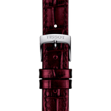 Tissot Carson Premium Lady Maroon Dial Maroon Leather Strap Watch For Women - T122.210.16.373.00 Authentic Buy Shop Now