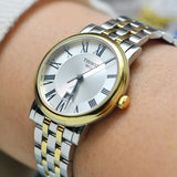 Tissot T Classic Carson Lady Premium Silver Dial Two Tone Steel Strap Watch For Women - T122.210.22.033.00 Authentic Buy Shop Now