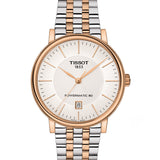 Tissot Carson Premium Powermatic 80 White Dial Two Tone Steel Strap Watch For Men - T122.407.22.031.01 Authentic Buy Shop Now